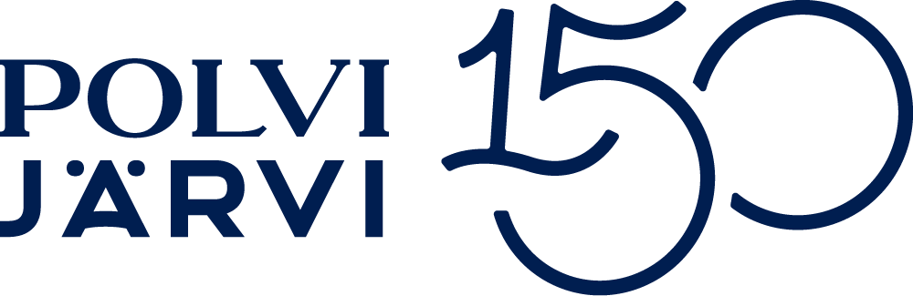 Polvijärvi_150-vuotta_logo_RGB_vaaka_sininen